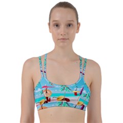 Red Chili Peppers On The Beach Line Them Up Sports Bra by FunnyCow