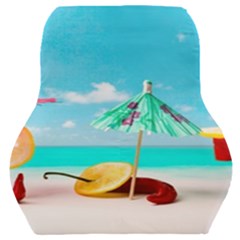 Red Chili Peppers On The Beach Car Seat Back Cushion  by FunnyCow