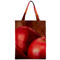 Three Red Apples Zipper Classic Tote Bag by FunnyCow