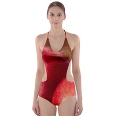 Three Red Apples Cut-out One Piece Swimsuit by FunnyCow