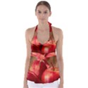 Three Red Apples Babydoll Tankini Top View1