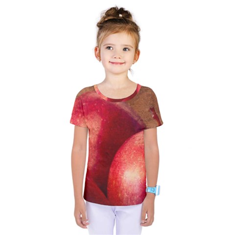 Three Red Apples Kids  One Piece Tee by FunnyCow