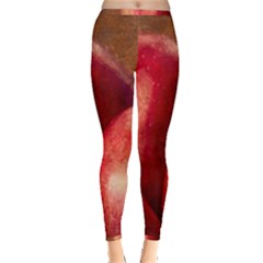 Three Red Apples Inside Out Leggings by FunnyCow