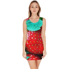 Red Strawberries Bodycon Dress by FunnyCow