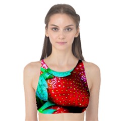 Red Strawberries Tank Bikini Top by FunnyCow