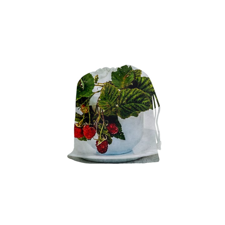 Red Raspberries In A Teacup Drawstring Pouch (XS)