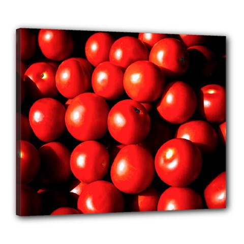 Pile Of Red Tomatoes Canvas 24  X 20  (stretched) by FunnyCow