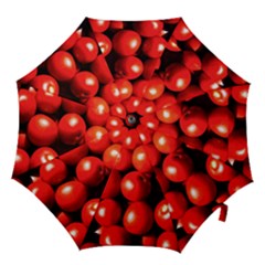 Pile Of Red Tomatoes Hook Handle Umbrellas (large) by FunnyCow