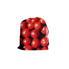 Pile Of Red Tomatoes Drawstring Pouch (small) by FunnyCow