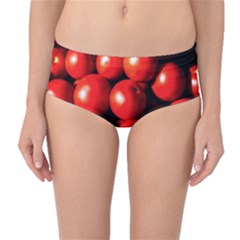 Pile Of Red Tomatoes Mid-waist Bikini Bottoms by FunnyCow