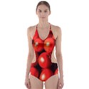 Pile Of Red Tomatoes Cut-Out One Piece Swimsuit View1