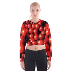 Pile Of Red Tomatoes Cropped Sweatshirt by FunnyCow