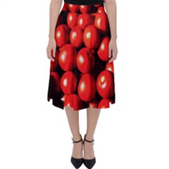 Pile Of Red Tomatoes Folding Skater Skirt by FunnyCow