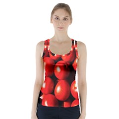 Pile Of Red Tomatoes Racer Back Sports Top by FunnyCow