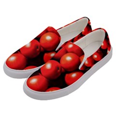 Pile Of Red Tomatoes Men s Canvas Slip Ons by FunnyCow