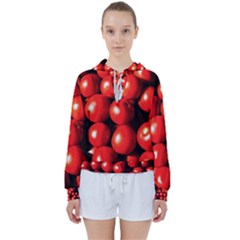 Pile Of Red Tomatoes Women s Tie Up Sweat by FunnyCow