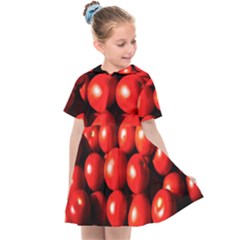 Pile Of Red Tomatoes Kids  Sailor Dress by FunnyCow