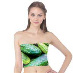 Pile Of Green Cucumbers Tube Top by FunnyCow