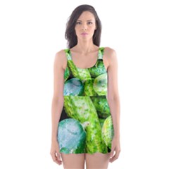 Pile Of Green Cucumbers Skater Dress Swimsuit by FunnyCow