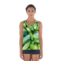 Pile Of Green Cucumbers Sport Tank Top  by FunnyCow