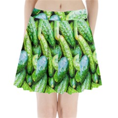 Pile Of Green Cucumbers Pleated Mini Skirt by FunnyCow