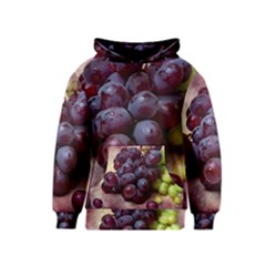 Red And Green Grapes Kids  Pullover Hoodie by FunnyCow