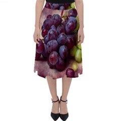 Red And Green Grapes Folding Skater Skirt by FunnyCow