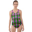 Roses And Other Flowers Love Harmony Cut-Out Back One Piece Swimsuit View1