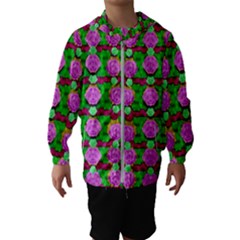 Roses And Other Flowers Love Harmony Hooded Windbreaker (kids) by pepitasart