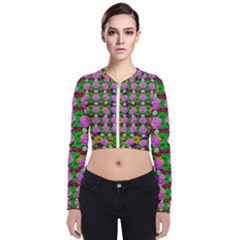 Roses And Other Flowers Love Harmony Zip Up Bomber Jacket