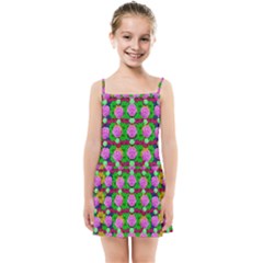 Roses And Other Flowers Love Harmony Kids Summer Sun Dress by pepitasart