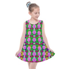 Roses And Other Flowers Love Harmony Kids  Summer Dress by pepitasart