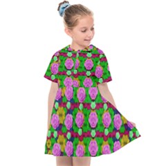 Roses And Other Flowers Love Harmony Kids  Sailor Dress by pepitasart