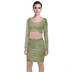 Background 1724650 1920 Long Sleeve Crop Top & Bodycon Skirt Set