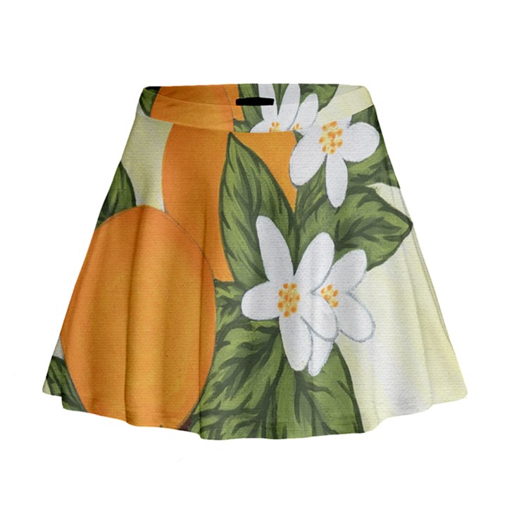 Orange Blossoms Mini Flare Skirt