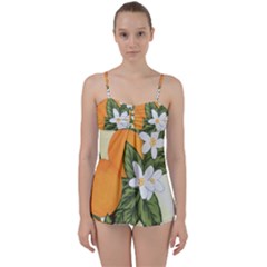 Orange Blossoms Babydoll Tankini Set