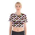 Cat Rose Chevron Cotton Crop Top View1