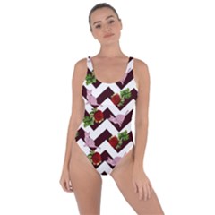 Cat Rose Chevron Bring Sexy Back Swimsuit by snowwhitegirl