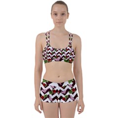 Cat Rose Chevron Women s Sports Set by snowwhitegirl