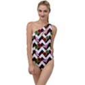 Cat Rose Chevron To One Side Swimsuit View1