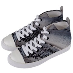 Black And White Women s Mid-top Canvas Sneakers by WILLBIRDWELL