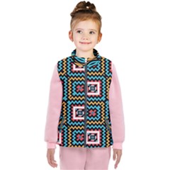 Shapes On A Black Background                                    Kid s Puffer Vest