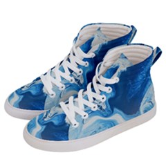 Cobalt Women s Hi-top Skate Sneakers by WILLBIRDWELL