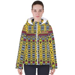 Shapes Rows                                         Women s Hooded Puffer Jacket