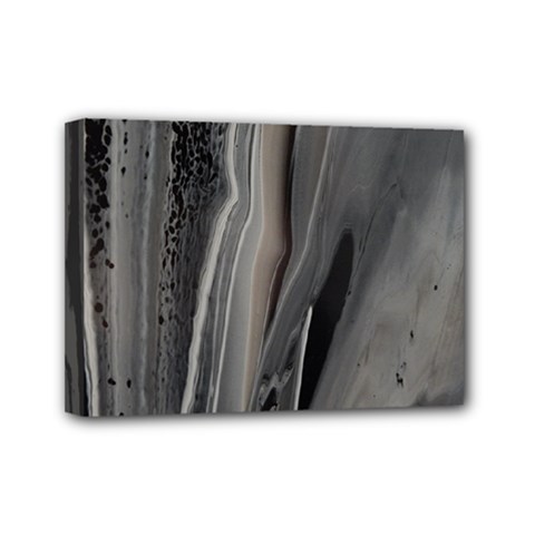 Black Marble Mini Canvas 7  X 5  (stretched) by WILLBIRDWELL