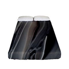 Black Marble Fitted Sheet (full/ Double Size) by WILLBIRDWELL