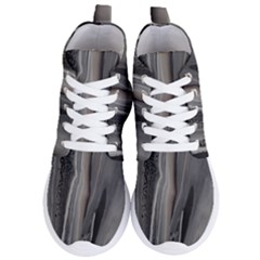 Black Marble Women s Lightweight High Top Sneakers by WILLBIRDWELL