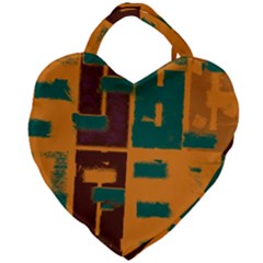 Orange Texture                                      Giant Heart Shaped Tote by LalyLauraFLM