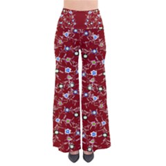 Brown Floral Classic  Palazzo Pants by 1dsignmovesu