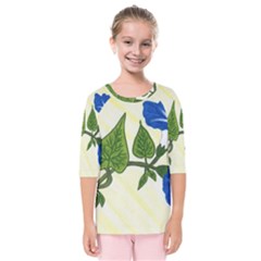 Morning Glory Kids  Quarter Sleeve Raglan Tee